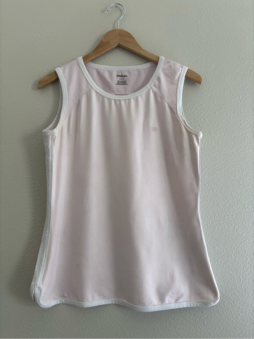 Wilson Light Pink Athletic Tank with White Trim